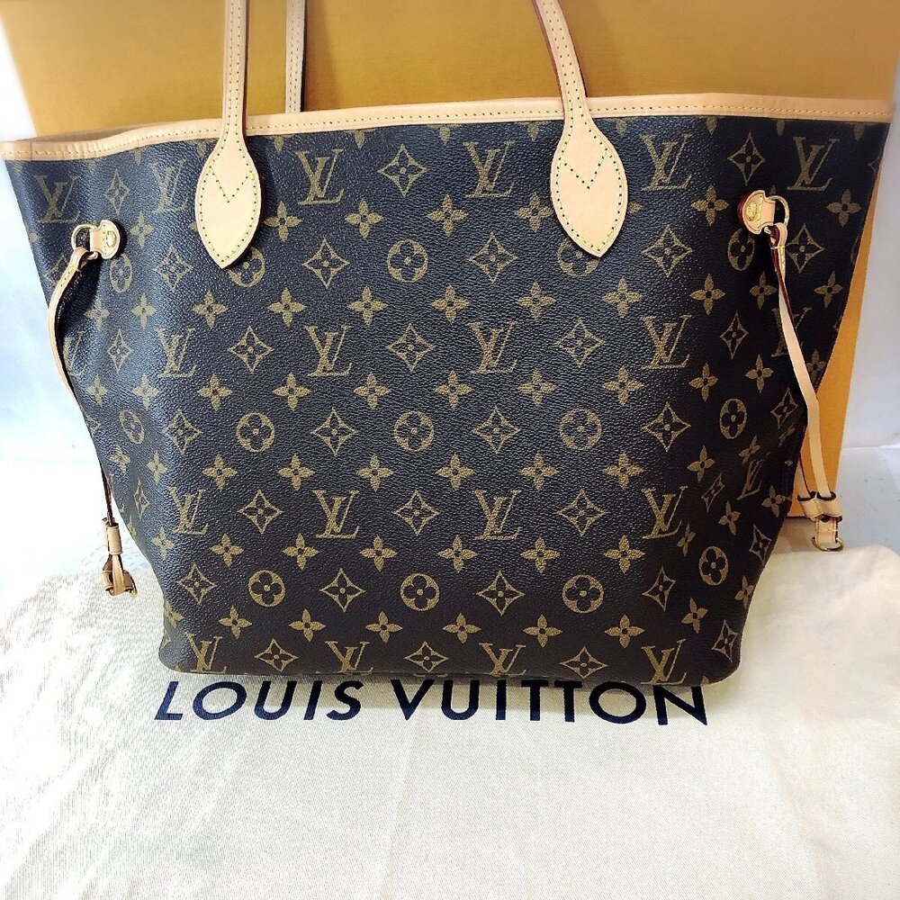 Louis Vuitton Neverfull Monogram Cerise Red Tote Bag - Picture 3 of 10